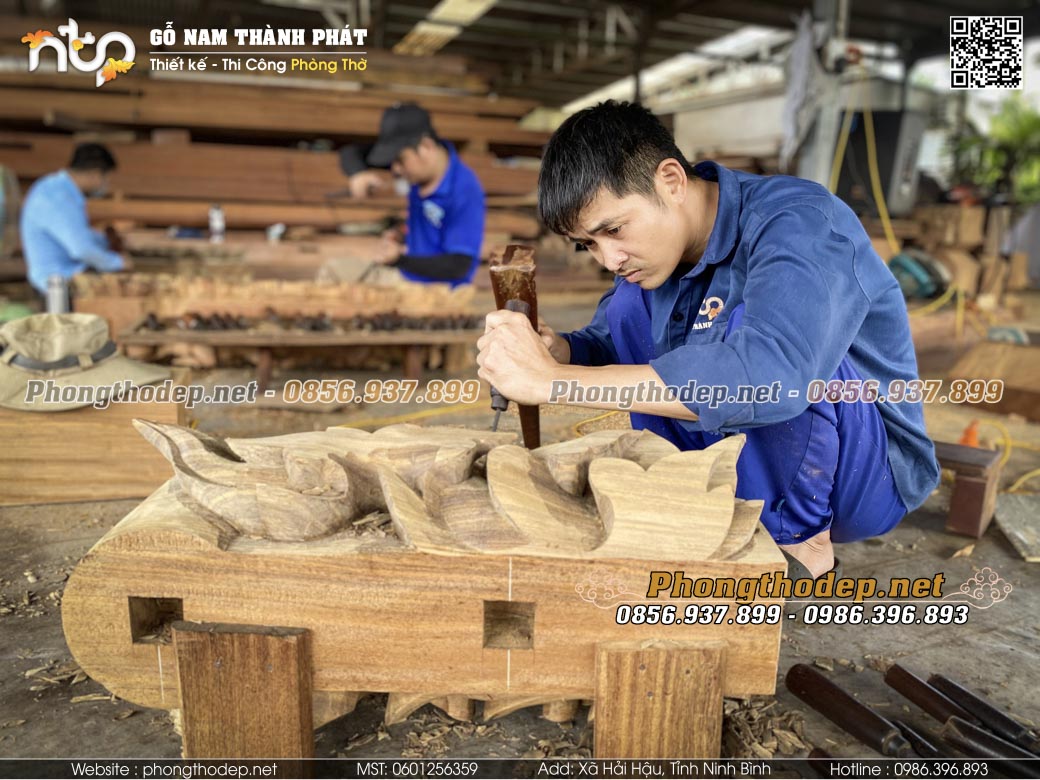 Gia công gỗ tại xưởng Nam Thành Phát